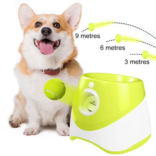 Automatic Dog Tennis Ball Launcher – Rechargeable Interactive Throwing Machine for Fun Training & Play
