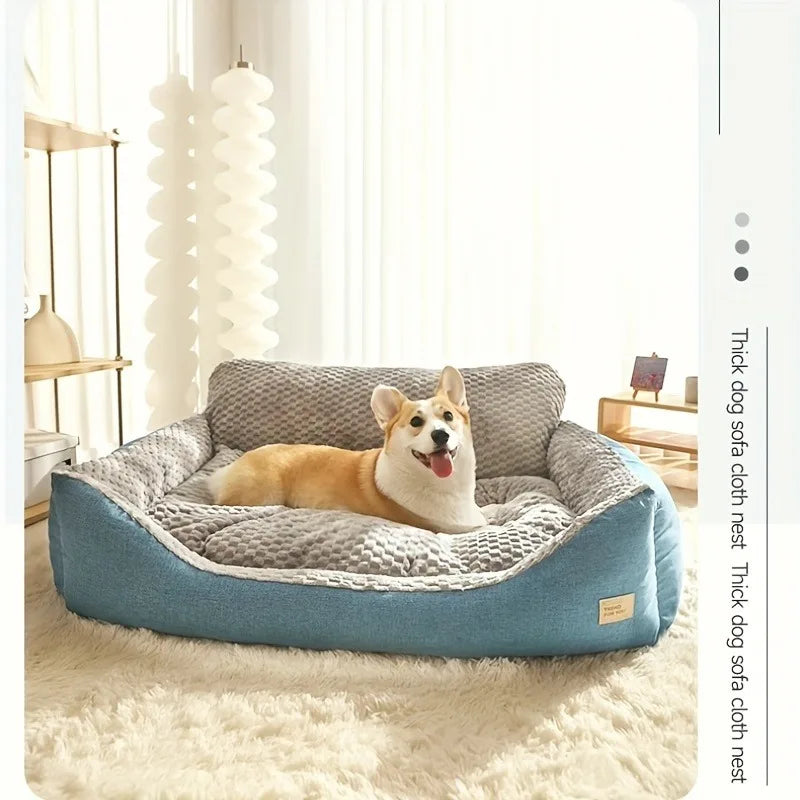 Humanized XXL Dog Sofa Bed – 47" Double-Filled Cooling Pet Bed with Washable Cover & Non-Slip Bottom