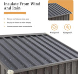 5 × 3 × 6 FT Metal Outdoor Storage Shed – Waterproof Garden Tool Shed with Side Window & Lockable Door