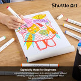 Shuttle Art A4 160 gsm Marker Pad – 11.69×8.27″ Smooth Bleedproof Drawing Paper (60 S
