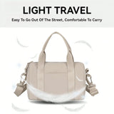 Women’s small square tote bag – large-capacity waterproof handbag with compartments, cute fashionable shoulder or hand carry bag