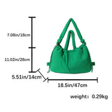 Women’s puffer tote bag – large-capacity nylon puffy handbag with adjustable crossbody strap, solid-color fashion purse for shopping & travel