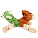 Double-Headed Plush Squeaky Dog Toy – Cow & Horse Chew Toy for Small, Medium & Large Dogs