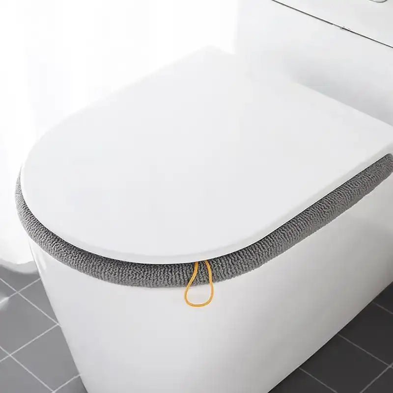 Thickened Fleece-Lined Universal Waterproof Toilet Seat Cover Pad – All-Season Comfort & Hygienic Protection