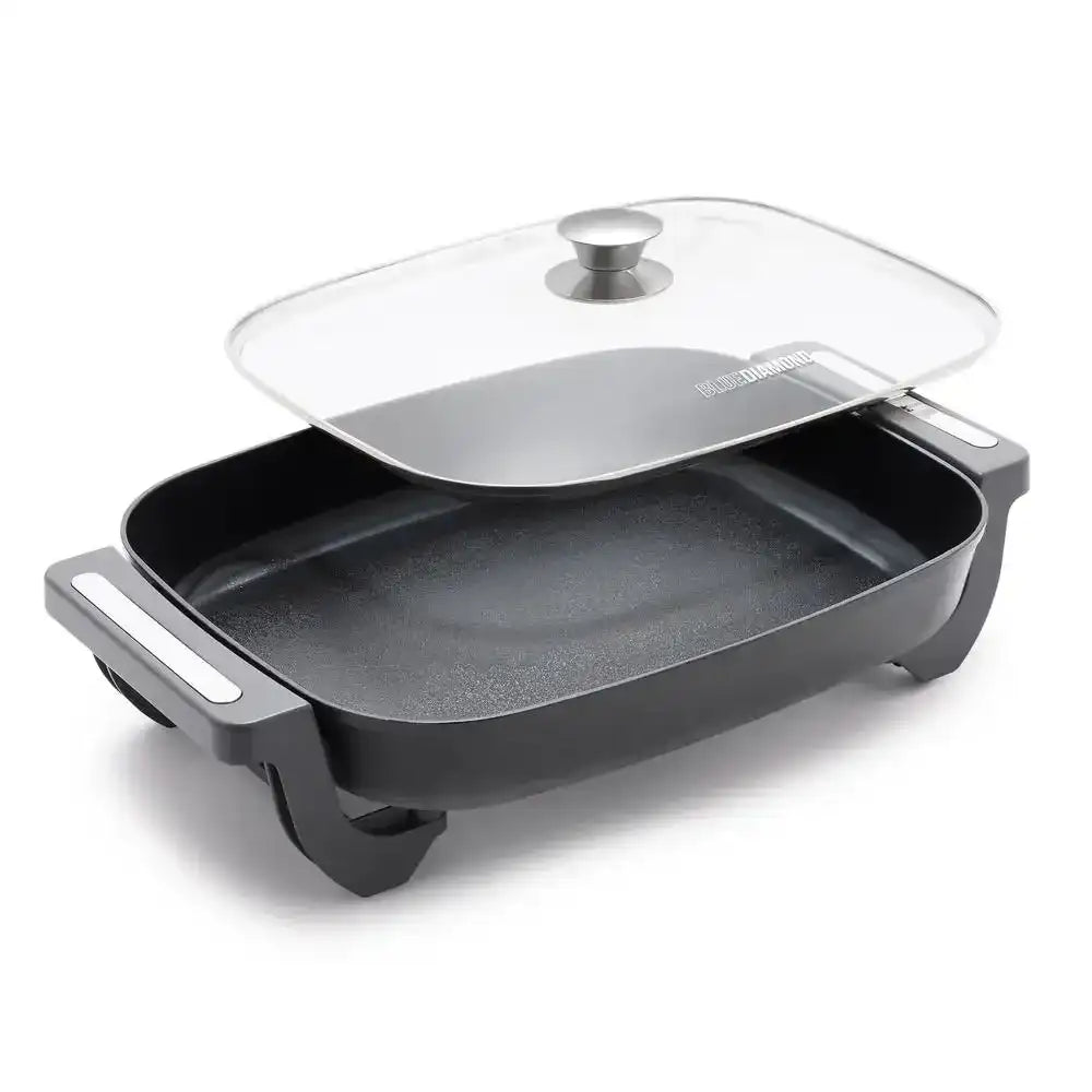 7 QT XL Electric Skillet – 200 Watts Extra-Large Non-Stick Frying Station