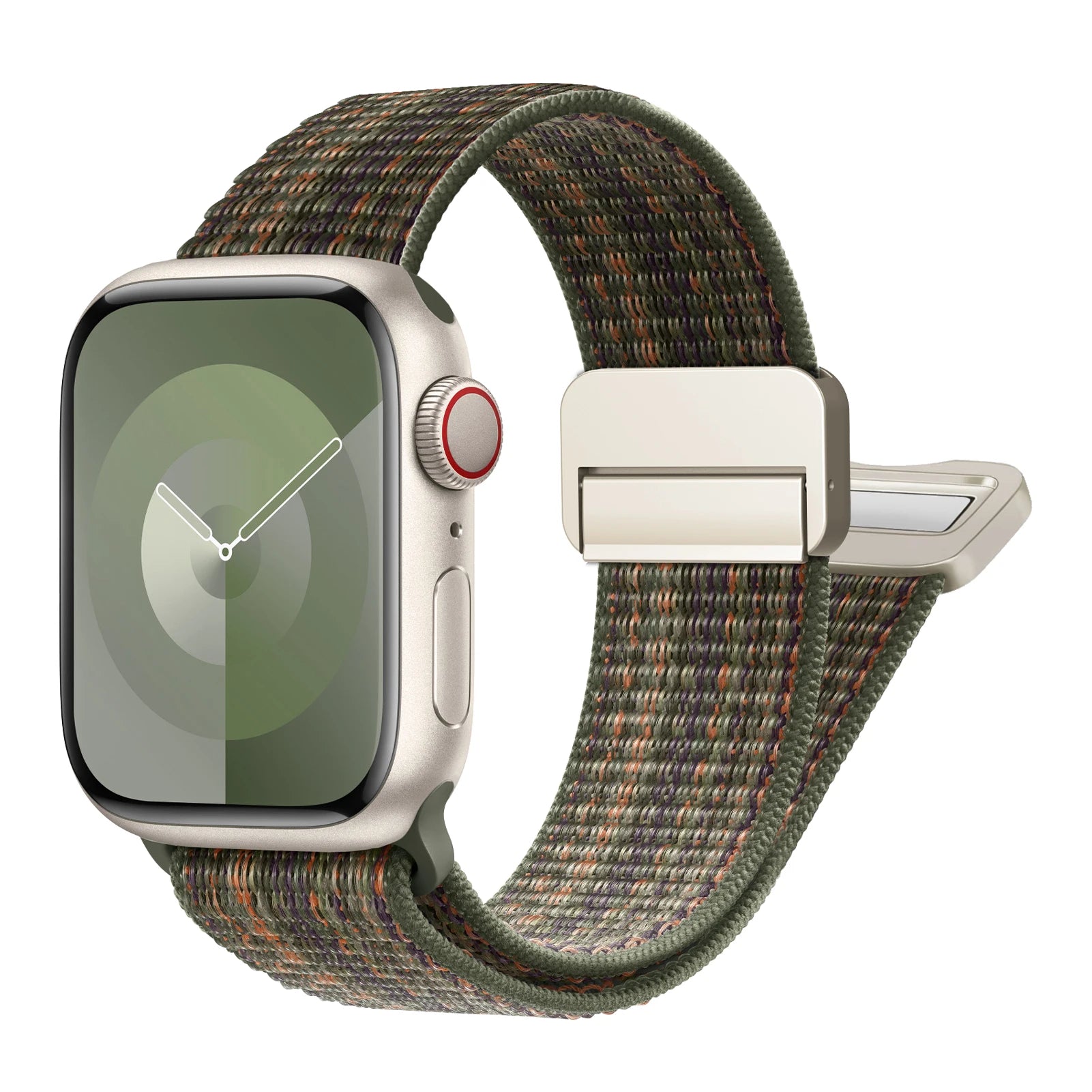 Magnetic Loop Nylon Apple Watch Band – Bracelet Style Strap for Ultra 2, SE & Series 3–9, Compatible with 38/40/41/42/44/45/49mm Models