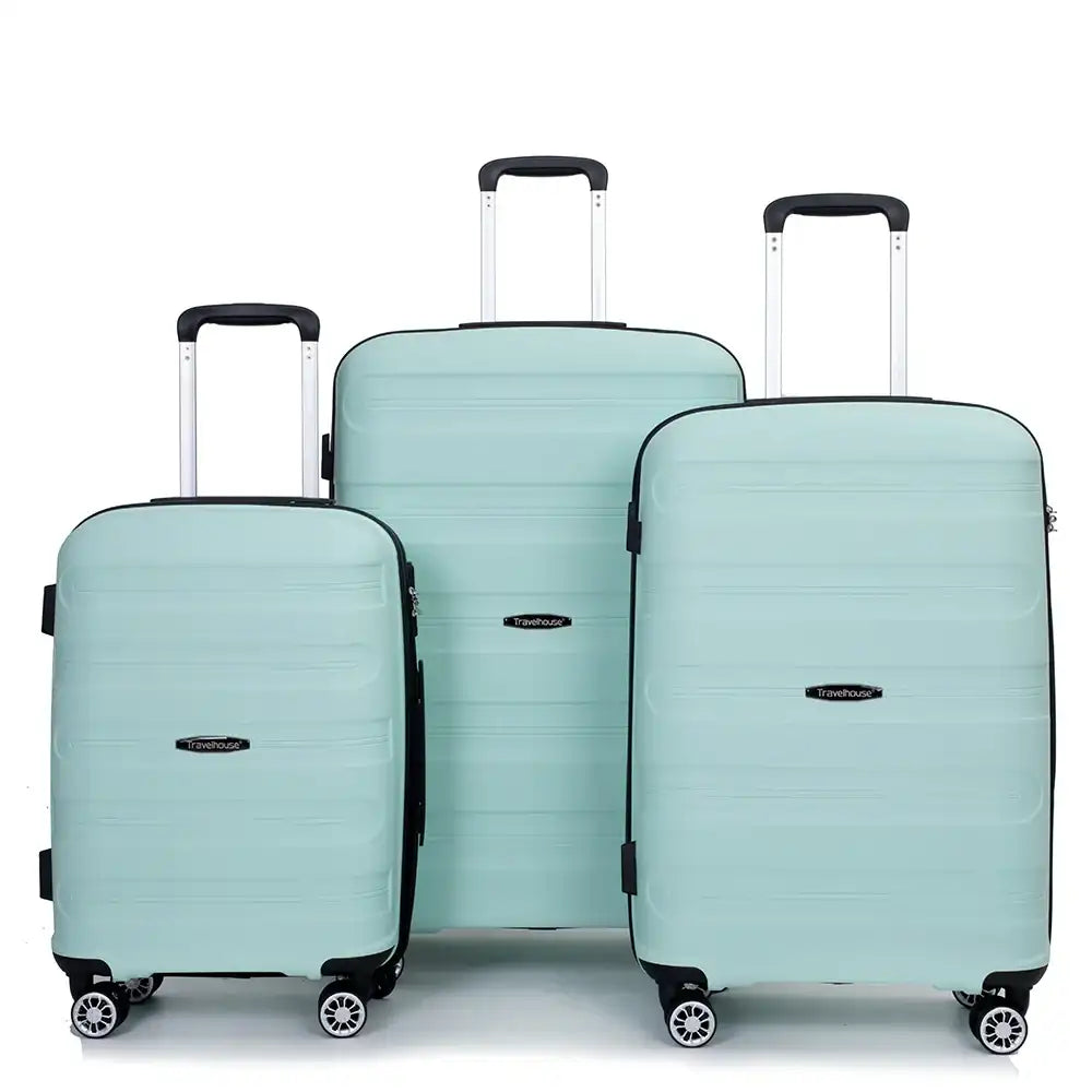 Travelhouse 3-Piece Hardshell Luggage Set – Spinner Wheels, TSA Lock, Lightweight Travel Trio