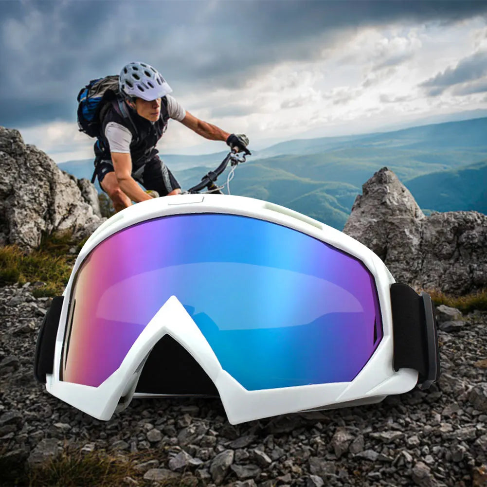 Motorcycle & Snowboard Goggles – Windproof Anti-Fog Cycling Sunglasses with UV Protection for Winter Outdoor Sports