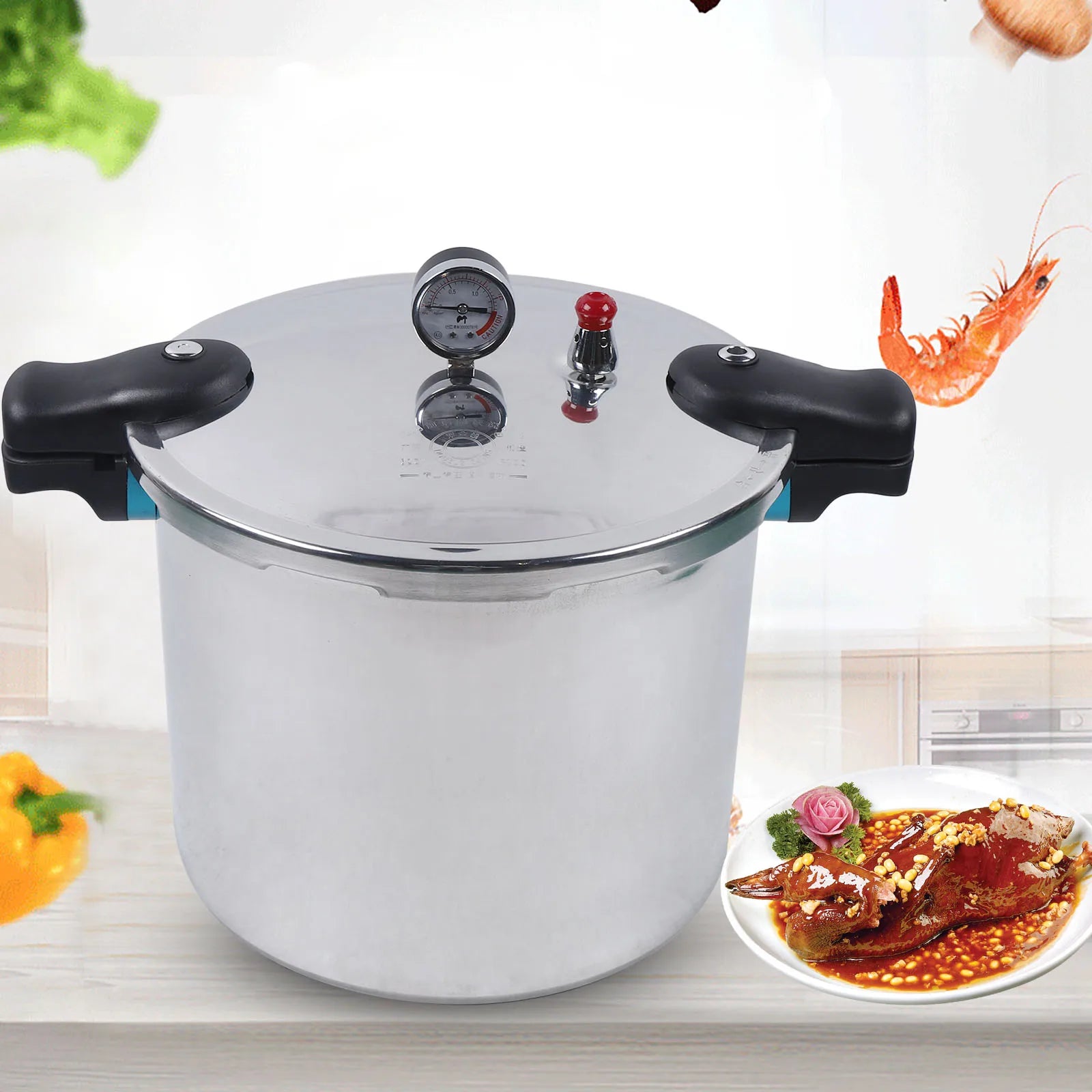 Large 23-Quart Aluminum Pressure Canner & Cooker – Heavy-Duty Kitchen Cookware for Home Canning & Cooking 🍲🥫