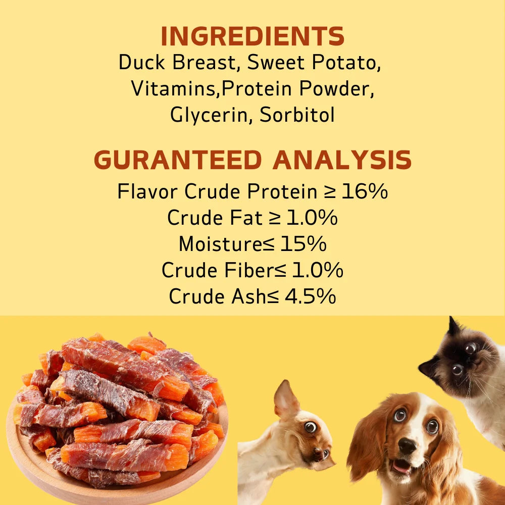 Duck & Sweet Potato Dog Treats – Healthy, Digestible Snacks for Small, Medium & Large Dogs (200g / 400g Packs)