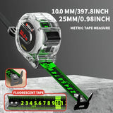“Fluorescent Steel Tape Measure – High-Precision Wear-Resistant Measuring Tool with Straightedge Design”