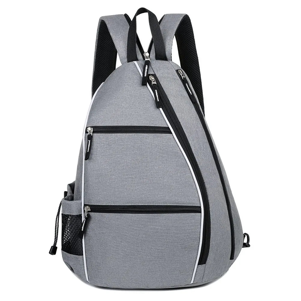 Adjustable pickleball sling bag – multi-pocket racquet backpack for rackets, balls & sports gear, lightweight travel handbag