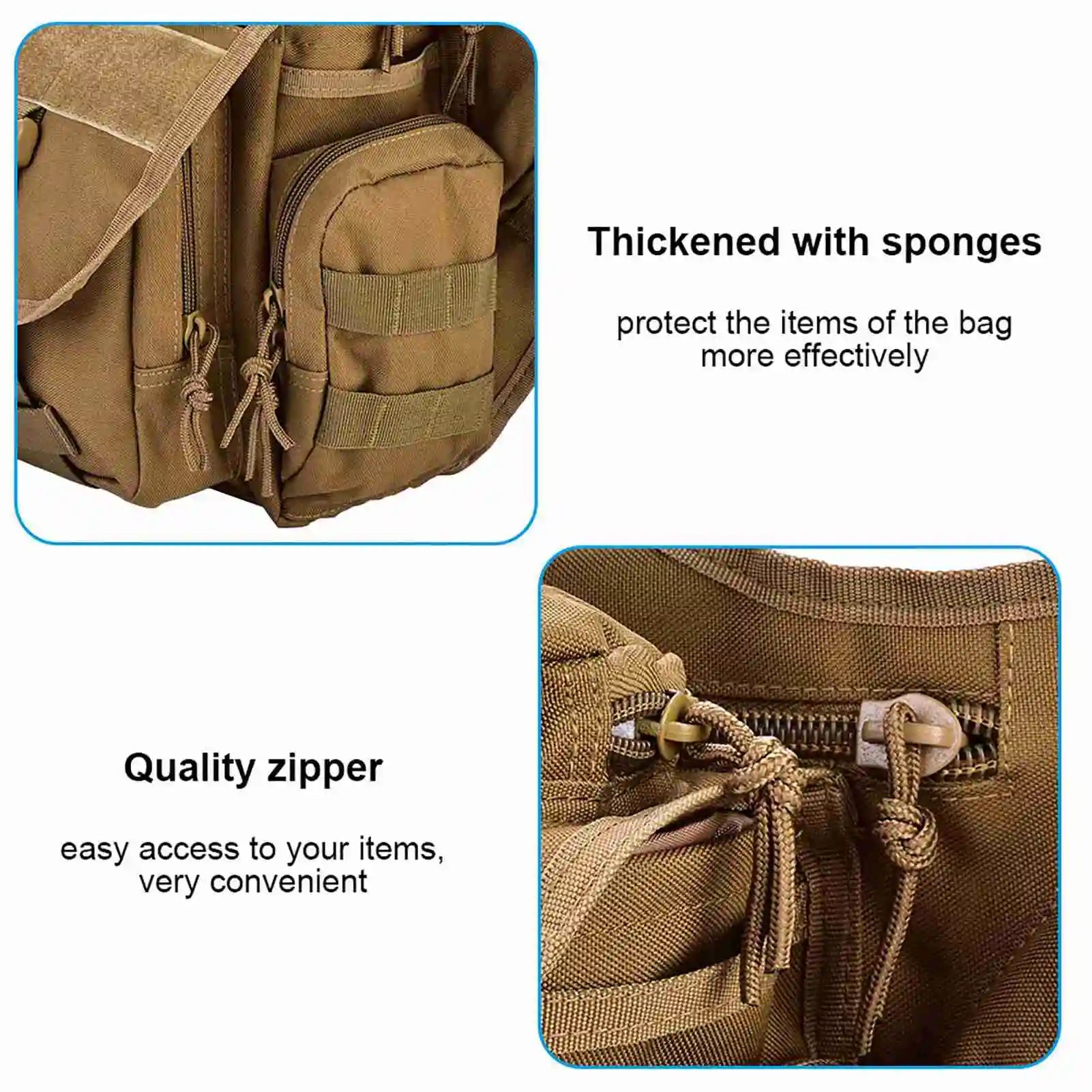 Men’s Military Chest Shoulder Bag – Tactical Crossbody Pack for Travel, Hiking & Outdoor Adventures with Multi-Pockets (2 Colors)