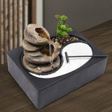 Tabletop Rock Water Fountain with LED Light – Indoor Zen Waterfall Décor for Desk & Home Relaxation