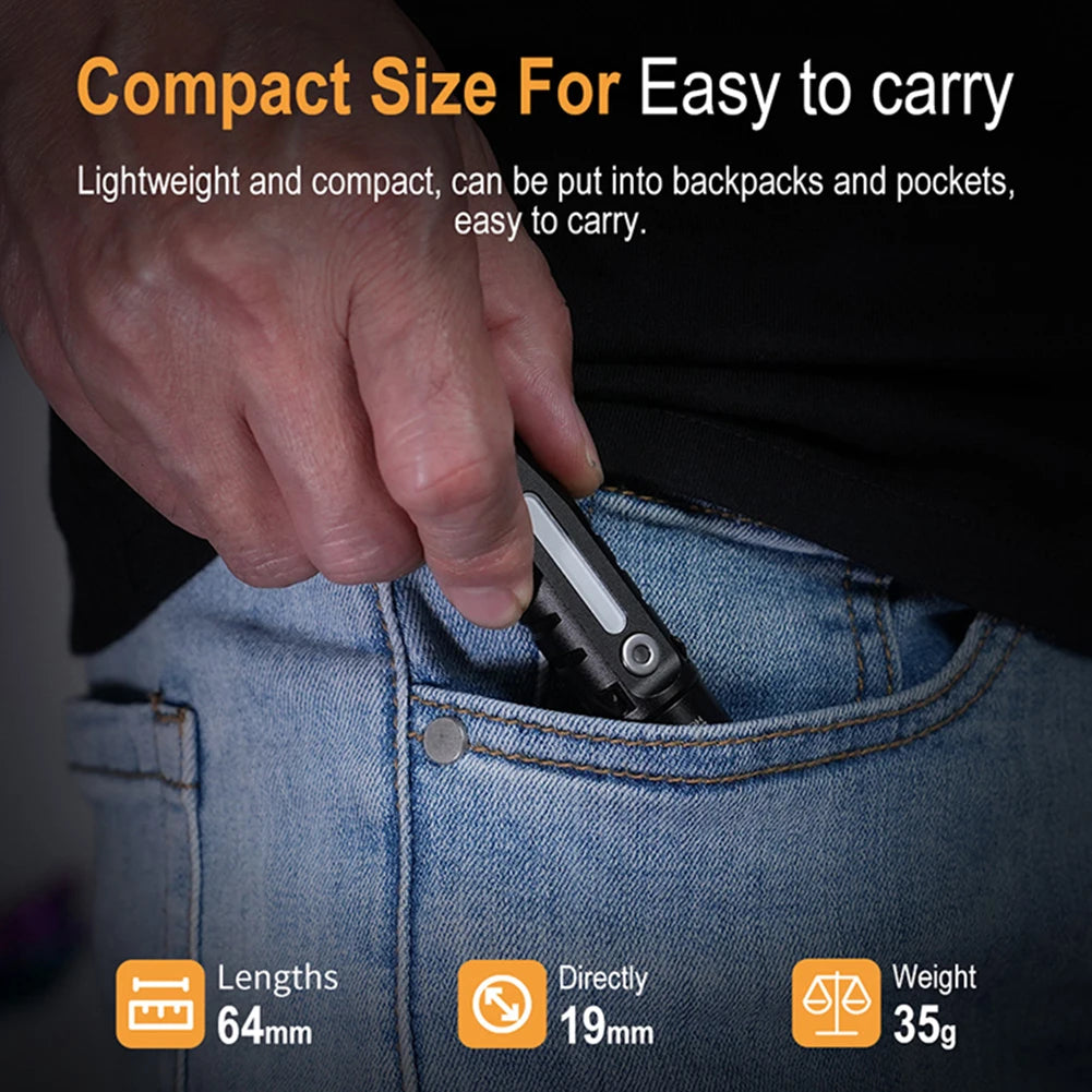 LED Waterproof USB-C Rechargeable Flashlight – Magnetic Clip, Ultra Bright Handheld Torch for Camping & Emergency 🔦