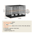 Succebuy 30in Flight Bird Cage – Stackable Divided Travel Cage with Handle & Perch for Small Birds and Pets