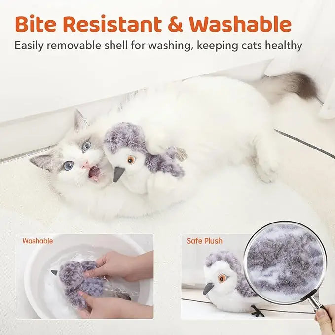 Flapping Bird Cat Toy – Interactive Catnip Kicker Toy for All Breeds, Realistic Motion Playtime Entertainment for Cats