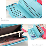 Women’s Long PU Leather Wallet – Elegant Large-Capacity Clutch Purse & Phone Handbag with Card Holder Design