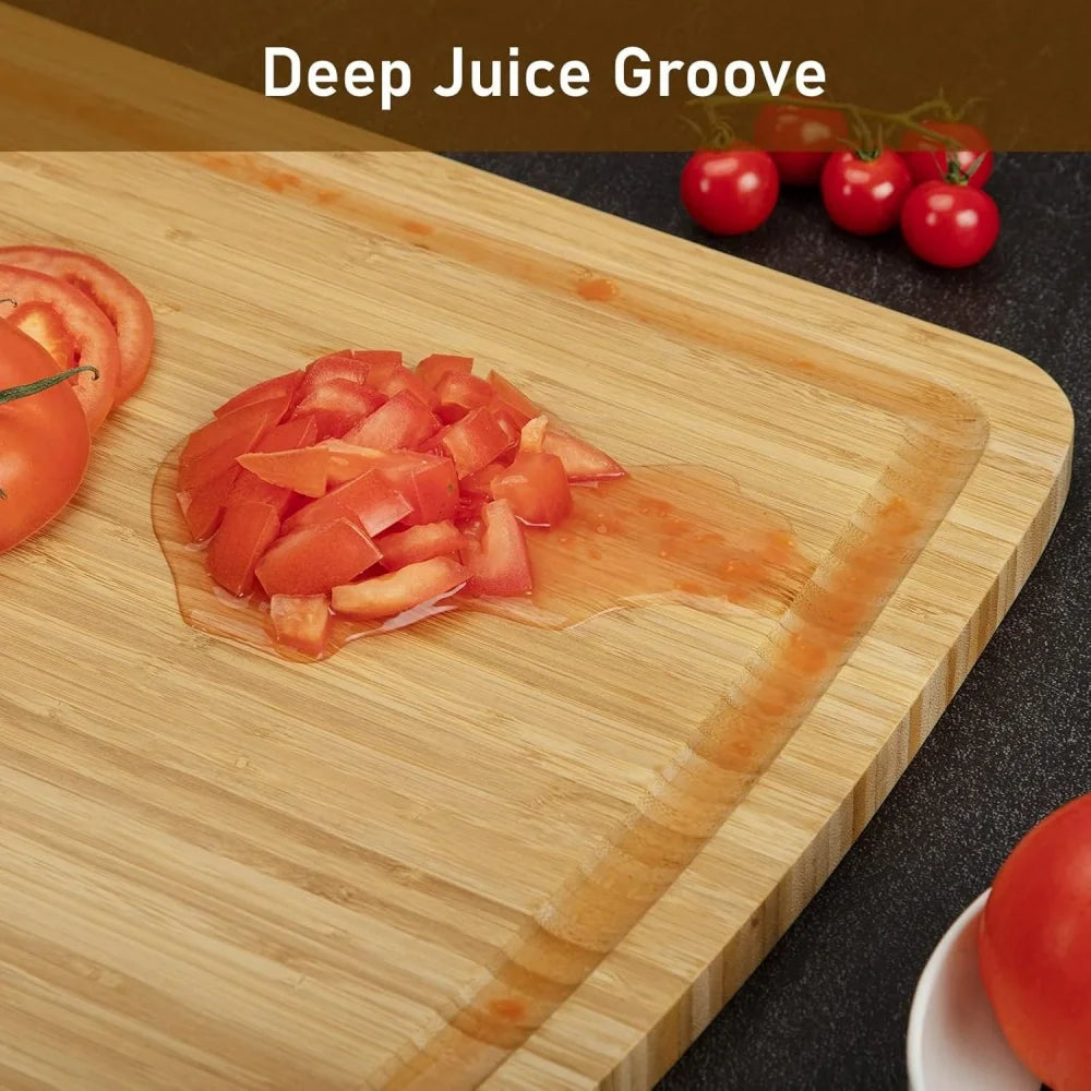 Large Bamboo Cutting Board 30"x20" – Extra-Large Wooden Chopping Board with Juice Groove & Stove Top Cover 🪵🍽️