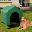 Outdoor Dog House for Large Breeds – Durable Shelter with 600D PVC Canopy & Elevated Textilene Bed