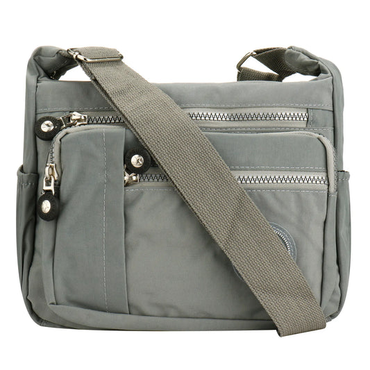 Women’s Large-Capacity Nylon Crossbody & Shoulder Bag – Multi-Pocket Everyday Tote for Mature Style