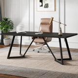 🖥️ 70.86" Large Executive Desk – Modern Computer & Office Workstation with Metal Frame for Home & Business