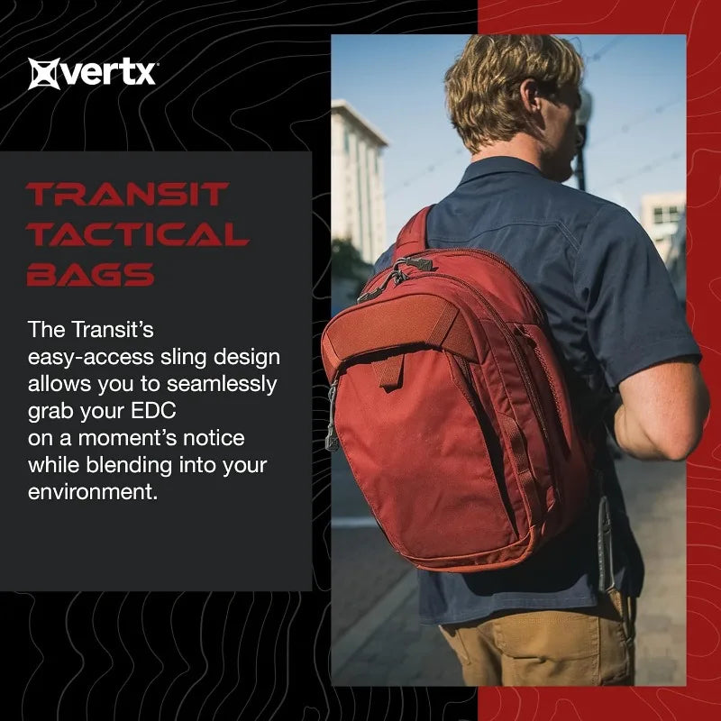 Vertx Transit tactical sling backpack – 17L CCW conceal carry bag with durable design for travel, work & tactical gear