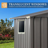 5 × 3 × 6 FT Metal Outdoor Storage Shed – Waterproof Garden Tool Shed with Side Window & Lockable Door