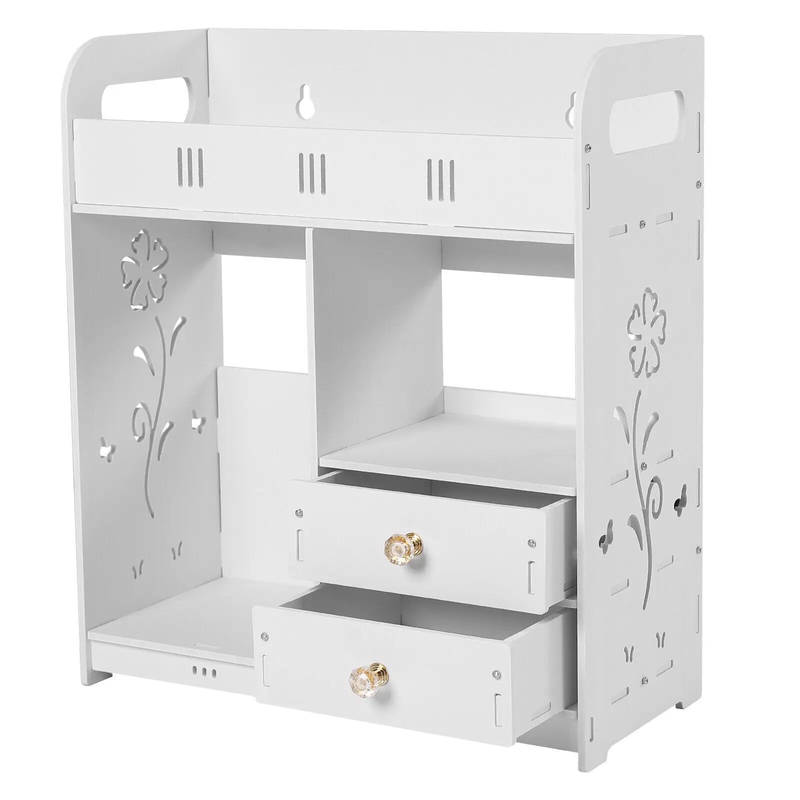 38×18×43 cm Wall-Mounted Bathroom Cabinet – Compact Storage Shelf for Small Spaces