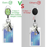 🪪 ID Badge Holder with Lanyard & Retractable Reel – Keychain Clip, Name Tag & Card Holder for Office & Work