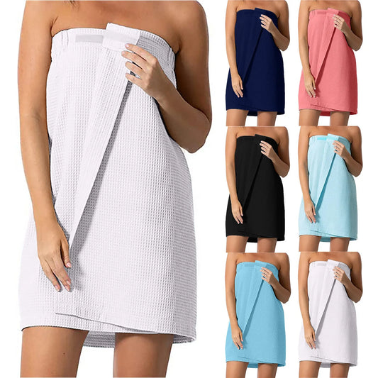 Women’s Quick-Drying Bath Towel Wrap – Soft Spa Body Wrap Bath Skirt with Adjustable Closure for Home, Gym & Travel