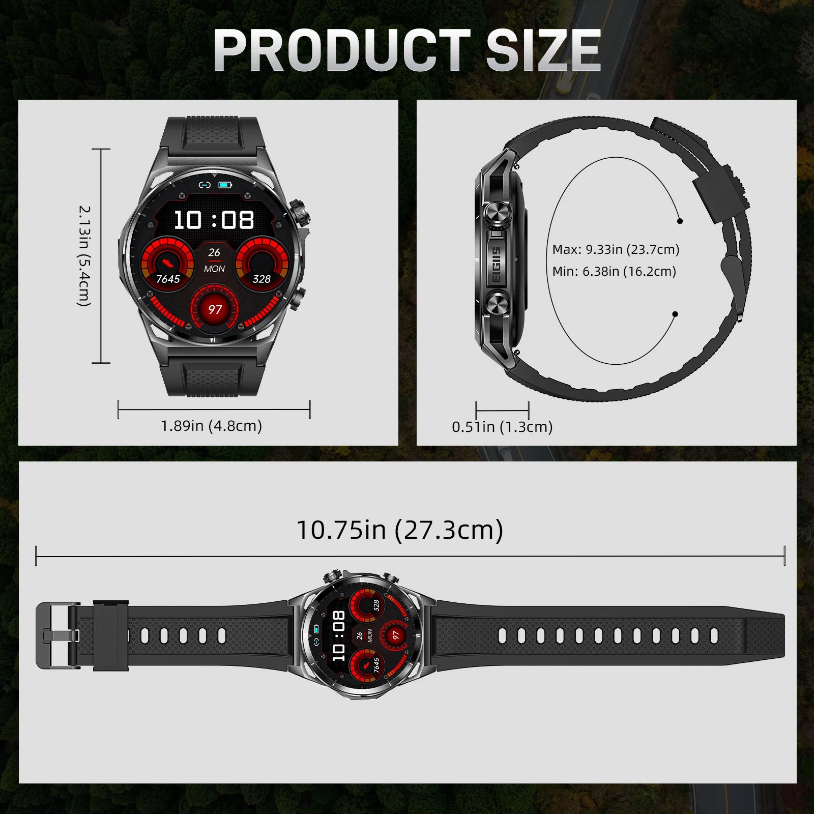 LaNikar KE6 1.43" AMOLED Smart Watch – Bluetooth Call, Health Monitor & IP68 Waterproof