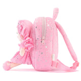 Gloveleya Plush Backpack – Starry Sky Curly Hair Doll Bag for Kids | Soft Toddler Backpack for Baby Girls & Preschool Gifts