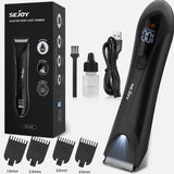 Sejoy Cordless Hair & Body Grooming Kit for Men – Rechargeable Hair Clipper, Beard Trimmer, Nose/Ear Trimmer & LED Display