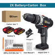 21V Cordless Impact Drill – Electric Screwdriver & Hammer Drill | Mini Wireless Power Tool with Lithium-Ion Battery