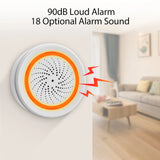 Smart Tuya Zigbee Alarm Siren – 90dB Sound & Light Home Security System with App & Remote Control