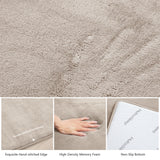 Khaki Water-Repellent Baby Play Mat – Soft Velvet Non-Slip Floor Rug for Crawling & Activities