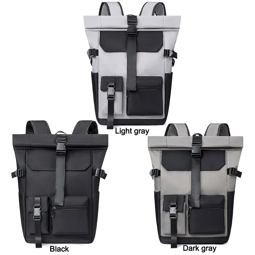 Waterproof Outdoor Roll-Up Backpack — Large-Capacity Hiking & Camping Daypack for Men