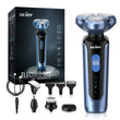 Sejoy Rotary Electric Shaver Kit – Multi-Function Rechargeable Beard & Nose Hair Trimmer with 3-Head Floating Razor