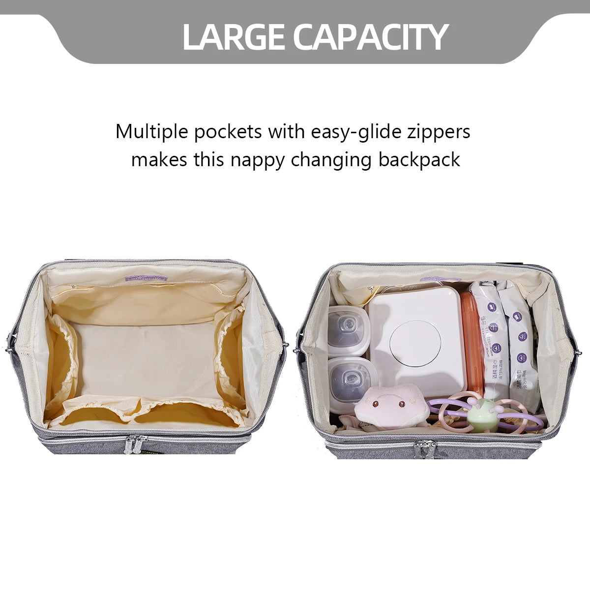 Sunveno Stylish Upgrade Diaper Bag Backpack – 20L Large Capacity Multifunction Travel Maternity Baby Bag