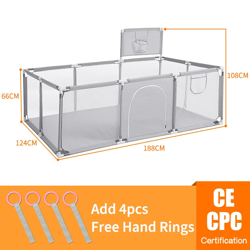 Pangdube Baby Playpen – Safe Activity Fence Playground for Children, Indoor/Outdoor Baby Games Park for 6 Months to 6 Years