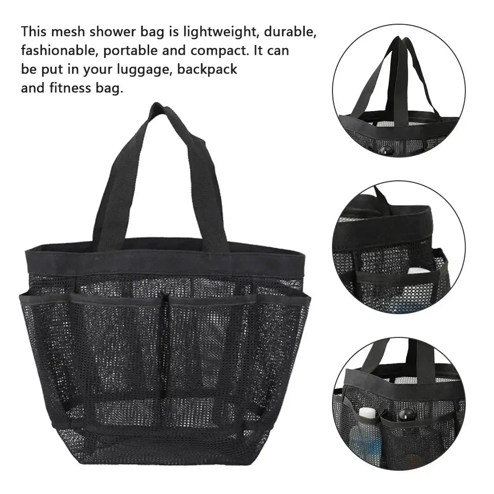 “Portable Hanging Shower Caddy Bag – Large Capacity Toilet & Bath Storage for Dorm, Gym & Camping”