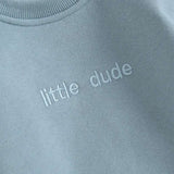 Toddler Boys Sweatshirt Bodysuit – Long-Sleeve Round-Neck with Letter Embroidery (0-18 M)