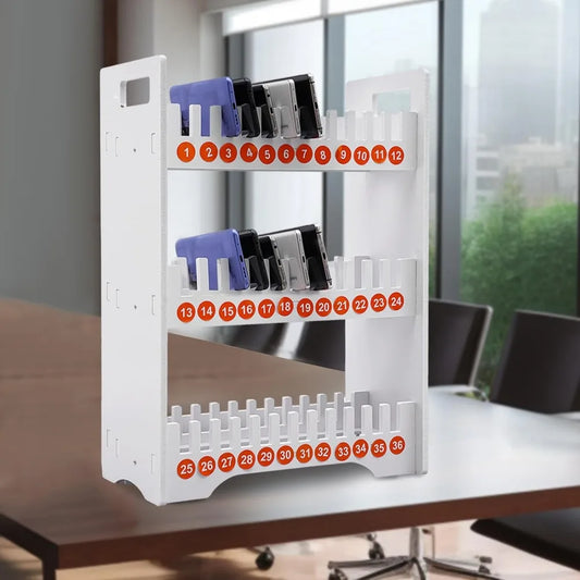 3-Tier Multi-Slot Desktop Cell Phone Storage Stand – 36-Slot Organizer Rack