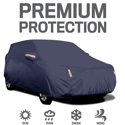 Universal Full Sedan Car Cover – Reflective, Waterproof, UV & Scratch-Resistant Protection