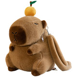 Plush Capybara Mini Backpack – Funny Anime Crossbody Bag for Girls | Soft Plush School Bag Gift for Kids & Children