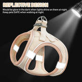 No-Pull Step-In Pet Harness, Leash & Collar Set – Reflective Soft Mesh Vest with Anti-Lost ID Tag for Small Dogs & Puppies