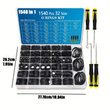 1 540-Piece O-Ring Assortment Kit – Metric Nitrile Rubber Sealing Rings with 4 Pick Tools for Automotive, Plumbing & Pressure Washer Repair