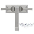 2-Handle Brushed Nickel Bathroom Sink Faucet – 4-Inch Centerset with Pop-Up Drain