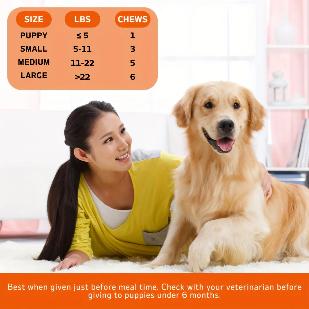 TenderTouch Multivitamin Dog Supplement – 360 Chews, Grain-Free with Digestive Enzymes & Complete Daily Nutrition (3-Pack)